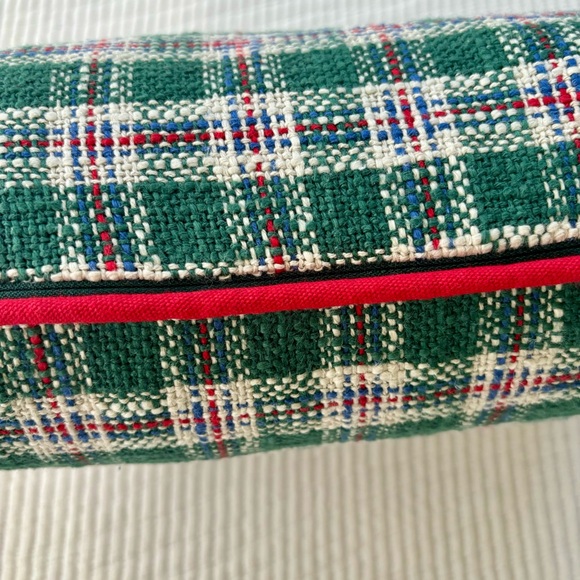 Hearth & Hand with Magnolia Vintage Plaid Lumbar Toss Pillow Green and Red NWT - Picture 8 of 15